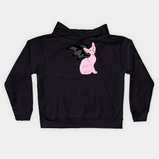 Bat Wing Sphynx Cat Kids Hoodie